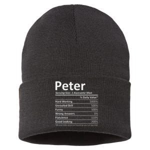 PETER Nutrition Funny Birthday Personalized Name Gift Idea Sustainable Knit Beanie