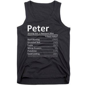 PETER Nutrition Funny Birthday Personalized Name Gift Idea Tank Top