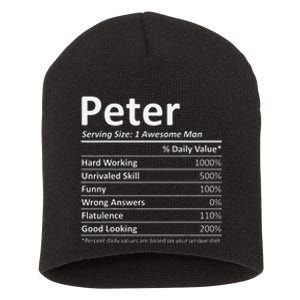 PETER Nutrition Funny Birthday Personalized Name Gift Idea Short Acrylic Beanie