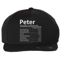 PETER Nutrition Funny Birthday Personalized Name Gift Idea Wool Snapback Cap