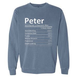 PETER Nutrition Funny Birthday Personalized Name Gift Idea Garment-Dyed Sweatshirt