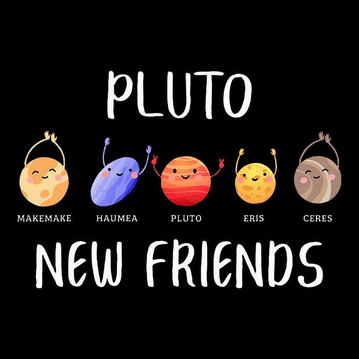 Pluto New Friends Dwarf Planets Funny Astronomy Science Mousepad