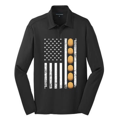 Potato Novelty For Gag Potato Lover Silk Touch Performance Long Sleeve Polo