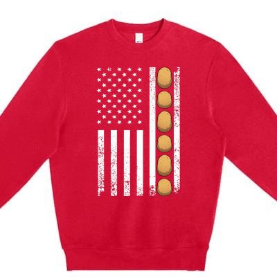 Potato Novelty For Gag Potato Lover Premium Crewneck Sweatshirt