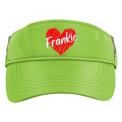 Personalized Name Frankie I Love Frankie Heart Vintage Adult Drive Performance Visor