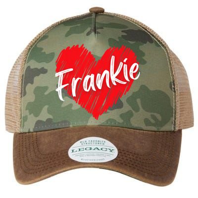 Personalized Name Frankie I Love Frankie Heart Vintage Legacy Tie Dye Trucker Hat