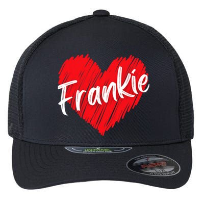 Personalized Name Frankie I Love Frankie Heart Vintage Flexfit Unipanel Trucker Cap