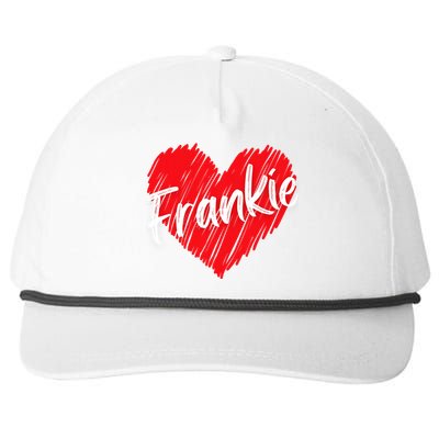 Personalized Name Frankie I Love Frankie Heart Vintage Snapback Five-Panel Rope Hat