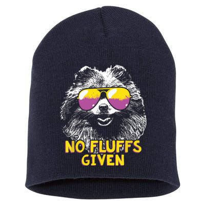 Pomeranian No Fluffs Funny Short Acrylic Beanie