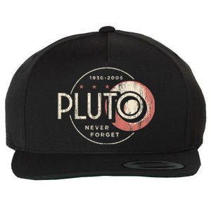 Pluto Never Forget Funny Pluto Pluto Lover Pluto Wool Snapback Cap