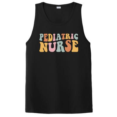 Pediatric Nurse Groovy Nursing School Gift PosiCharge Competitor Tank