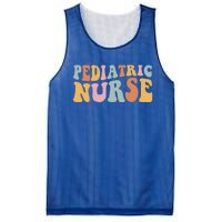 Pediatric Nurse Groovy Nursing School Gift Mesh Reversible Basketball Jersey Tank