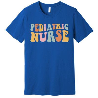 Pediatric Nurse Groovy Nursing School Gift Premium T-Shirt