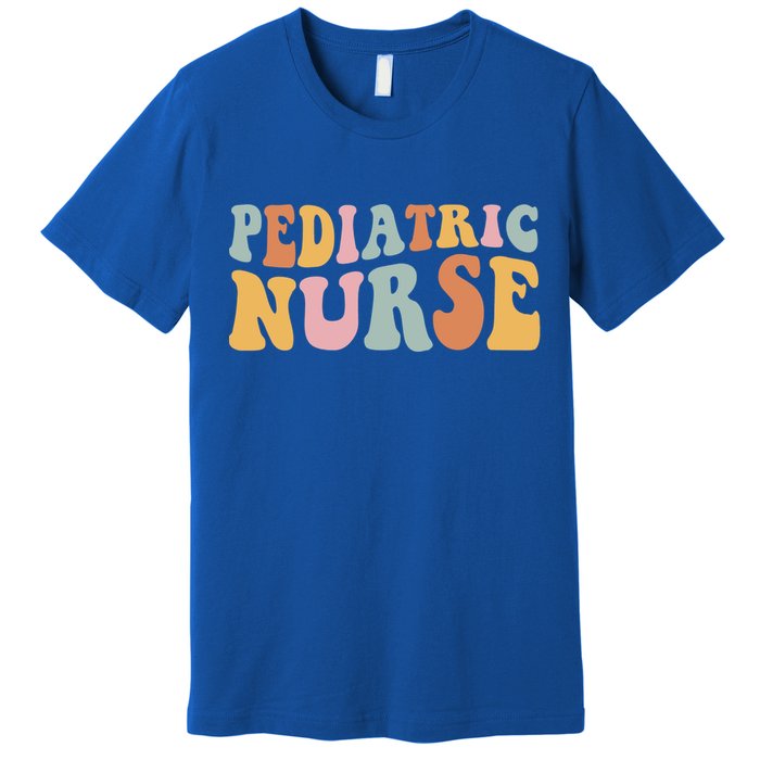 Pediatric Nurse Groovy Nursing School Gift Premium T-Shirt