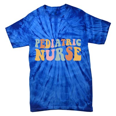 Pediatric Nurse Groovy Nursing School Gift Tie-Dye T-Shirt