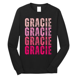 Personalized Name Gracie I Love Gracie Long Sleeve Shirt