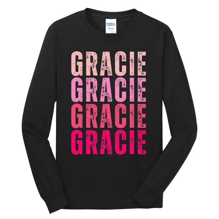 Personalized Name Gracie I Love Gracie Tall Long Sleeve T-Shirt