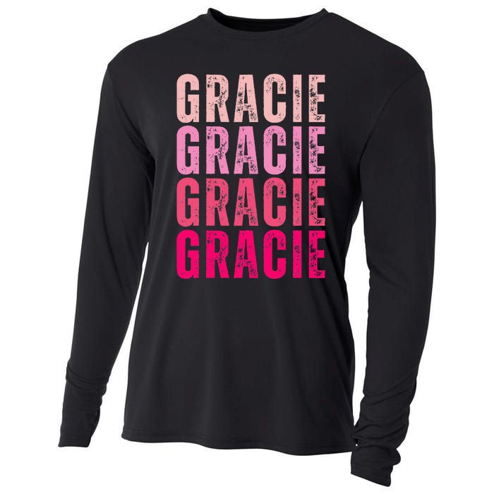 Personalized Name Gracie I Love Gracie Cooling Performance Long Sleeve Crew