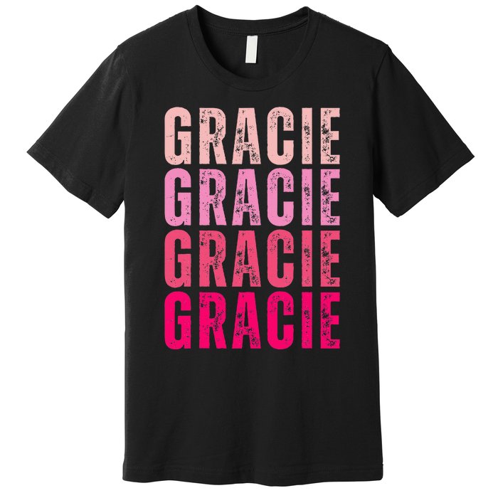 Personalized Name Gracie I Love Gracie Premium T-Shirt