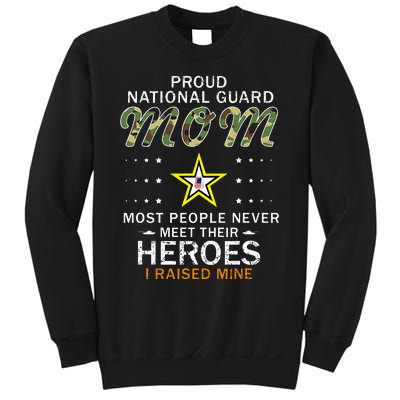 Proud National Guard Mom I Raised My Heroes Camouflage Army Sweatshirt