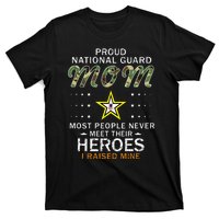 Proud National Guard Mom I Raised My Heroes Camouflage Army T-Shirt