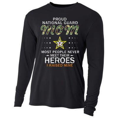 Proud National Guard Mom I Raised My Heroes Camouflage Army Cooling Performance Long Sleeve Crew