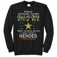 Proud National Guard Mom I Raised My Heroes Camouflage Army Tall Sweatshirt