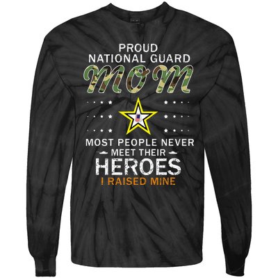 Proud National Guard Mom I Raised My Heroes Camouflage Army Tie-Dye Long Sleeve Shirt