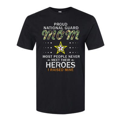 Proud National Guard Mom I Raised My Heroes Camouflage Army Softstyle® CVC T-Shirt