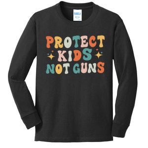 Protect Not Guns For  Gun Control Kids Long Sleeve Shirt