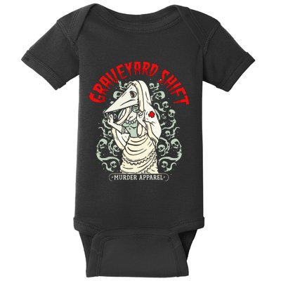 Plague Nurse Graveyard Shift Horror Baby Bodysuit