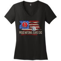 Proud National Guard Graduation Proud National Guard Dad Women's V-Neck T-Shirt