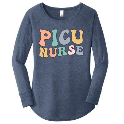 Picu Nurse Groovy Pediatric Intensive Care Unit Gift Women's Perfect Tri Tunic Long Sleeve Shirt