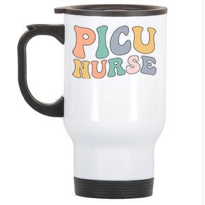 Picu Nurse Groovy Pediatric Intensive Care Unit Gift Stainless Steel Travel Mug