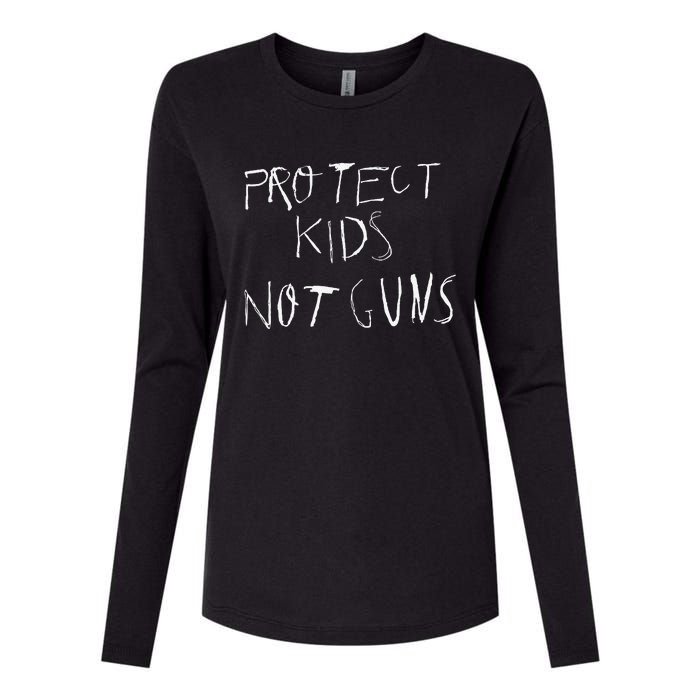 Protect Not Guns Womens Cotton Relaxed Long Sleeve T-Shirt