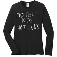 Protect Not Guns Ladies Long Sleeve Shirt