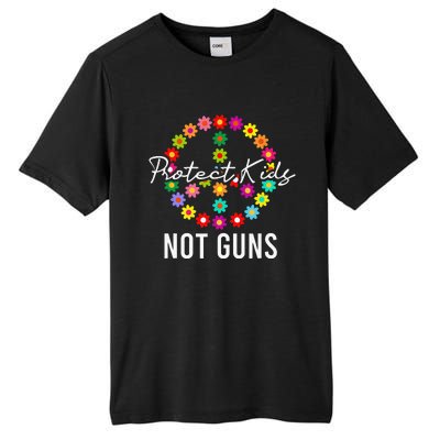 Protect Not Guns Floral Flower Peace Sign Gun Control Tall Fusion ChromaSoft Performance T-Shirt