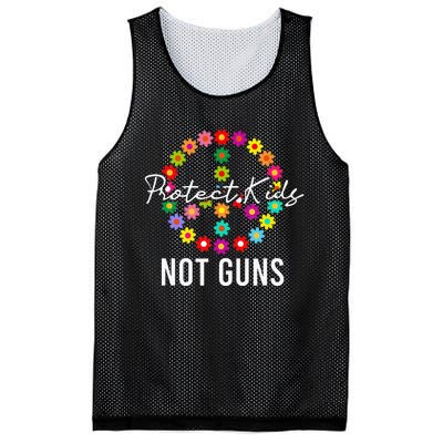 Protect Not Guns Floral Flower Peace Sign Gun Control Mesh Reversible Basketball Jersey Tank