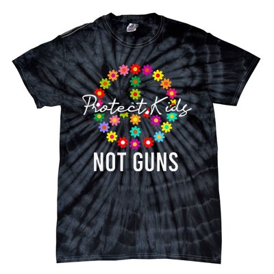 Protect Not Guns Floral Flower Peace Sign Gun Control Tie-Dye T-Shirt