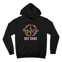 Protect Not Guns Floral Flower Peace Sign Gun Control Tall Hoodie