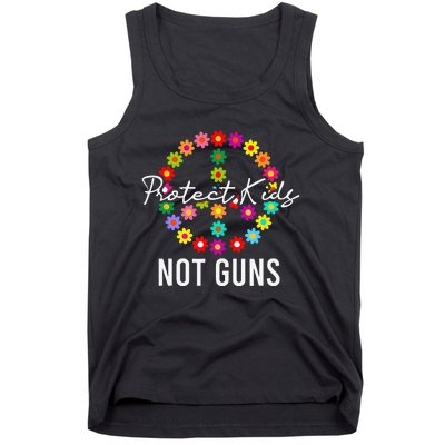 Protect Not Guns Floral Flower Peace Sign Gun Control Tank Top