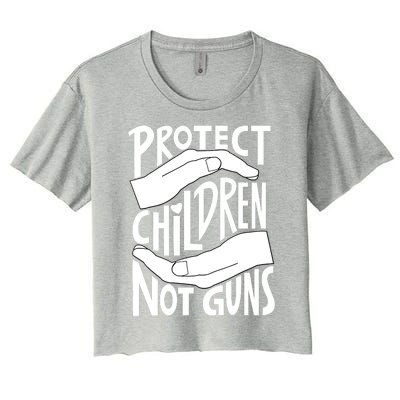 Protect Not Guns For Men Women Gun Control Now Women's Crop Top Tee