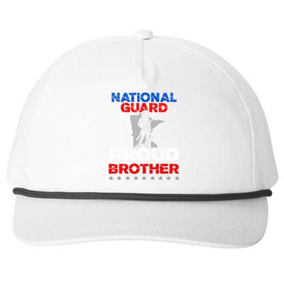 Proud National Guard Brother Gift Military Great Gift Snapback Five-Panel Rope Hat