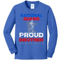 Proud National Guard Brother Gift Military Great Gift Kids Long Sleeve Shirt