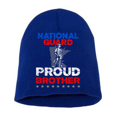 Proud National Guard Brother Gift Military Great Gift Short Acrylic Beanie