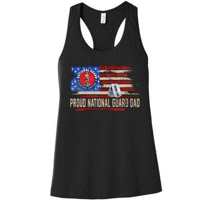 Proud National Guard Graduation Proud National Guard Dad Women's Racerback Tank