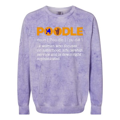 Poodle Noun Gammar Ho Hand Sign Definition Colorblast Crewneck Sweatshirt