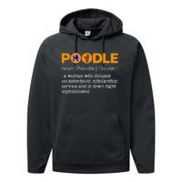 Poodle Noun Gammar Ho Hand Sign Definition Performance Fleece Hoodie