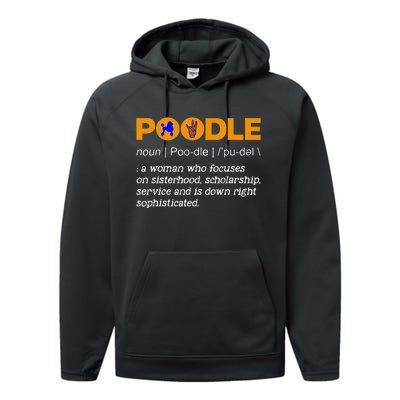 Poodle Noun Gammar Ho Hand Sign Definition Performance Fleece Hoodie