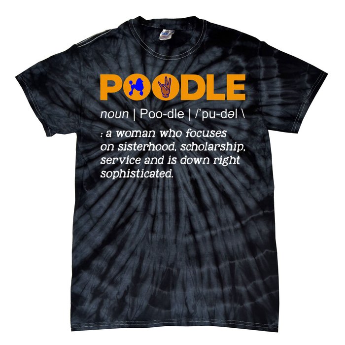 Poodle Noun Gammar Ho Hand Sign Definition Tie-Dye T-Shirt